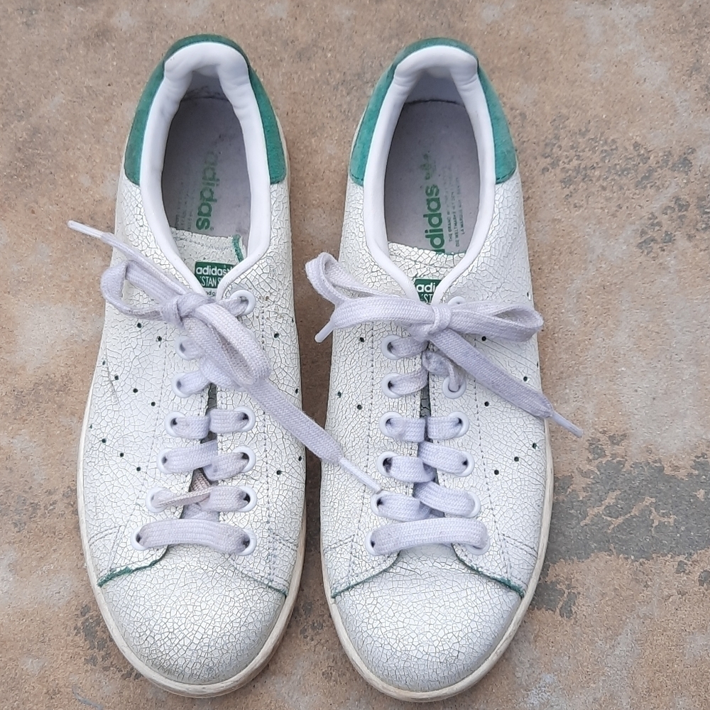 Adidas Stan Smith green white crackle LE sneakers - Picture 6 of 12